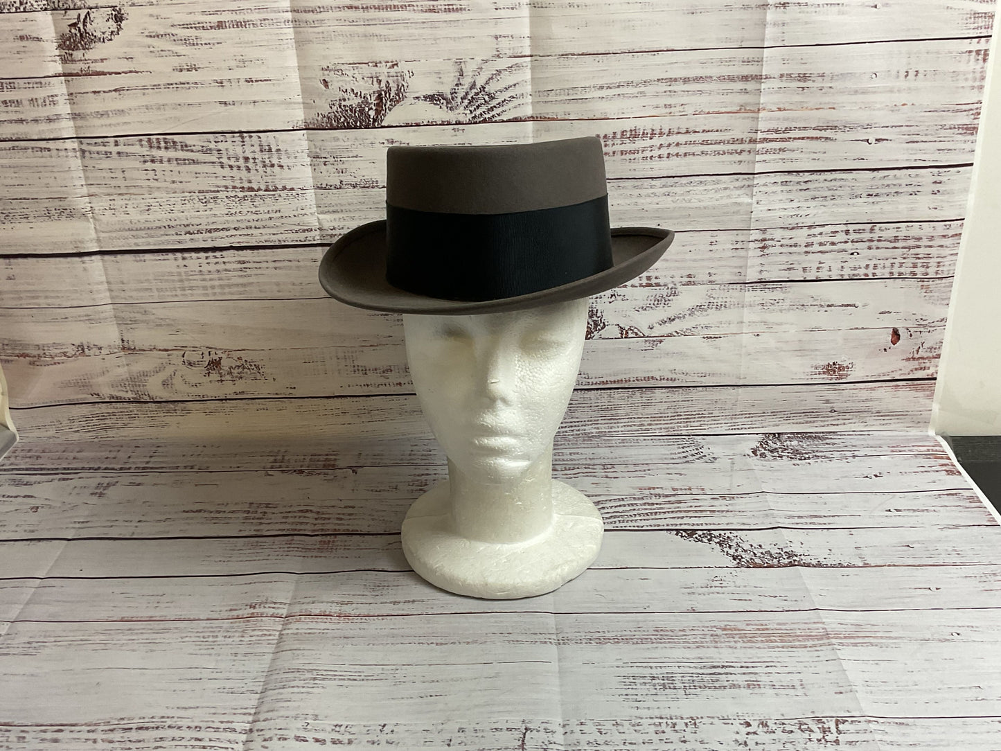 Dobbs Fifth Avenue Gray Pork Pie Fedora Hat - Size 6 5/8