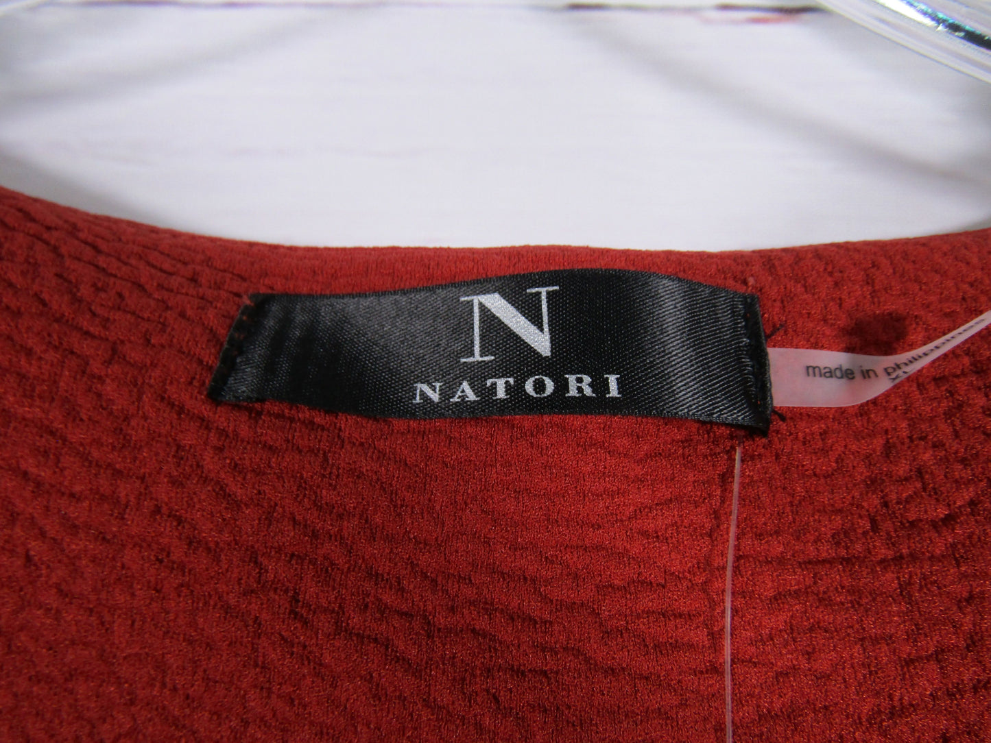 Natori Women's Scuba Crepe Embroidered Wedge V-Neck Dress Size XL