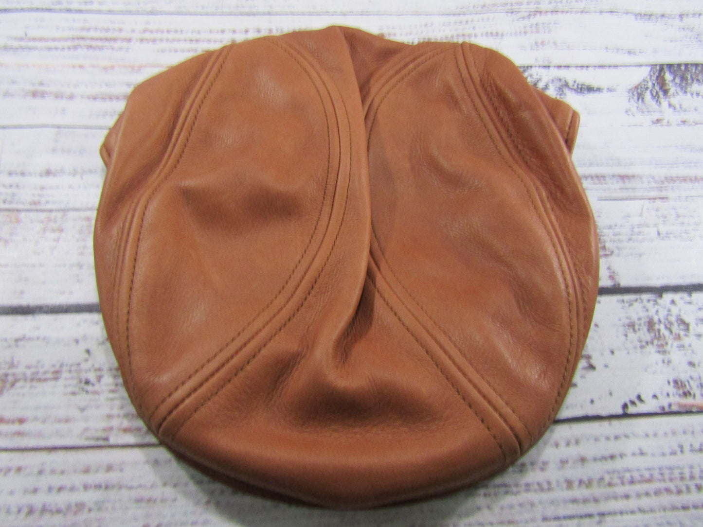 Goorin Bros Chandler Fields Men's Whiskey Leather Newsboy Cabbie Flat Cap