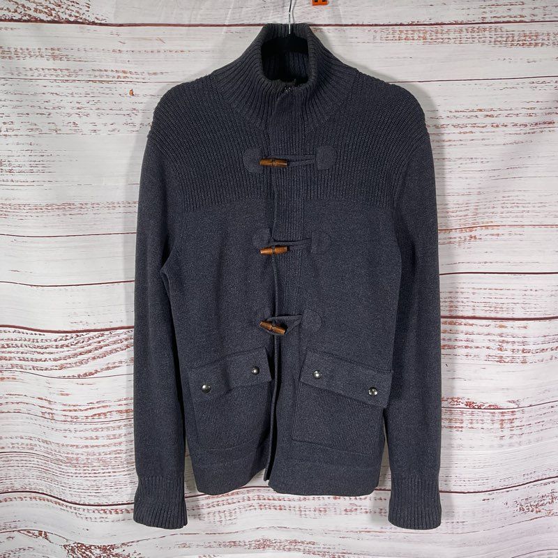 Banana Republic Dark Gray Knit Toggle Cardigan Sweater - Size M