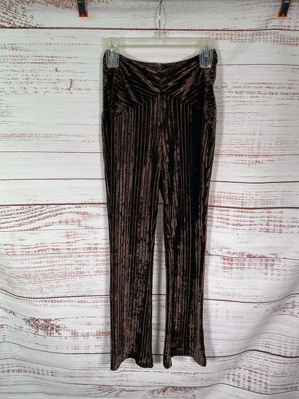 Michael Castello x Revolve Women's Dark Brown Velvet Corduroy Pants Size XS