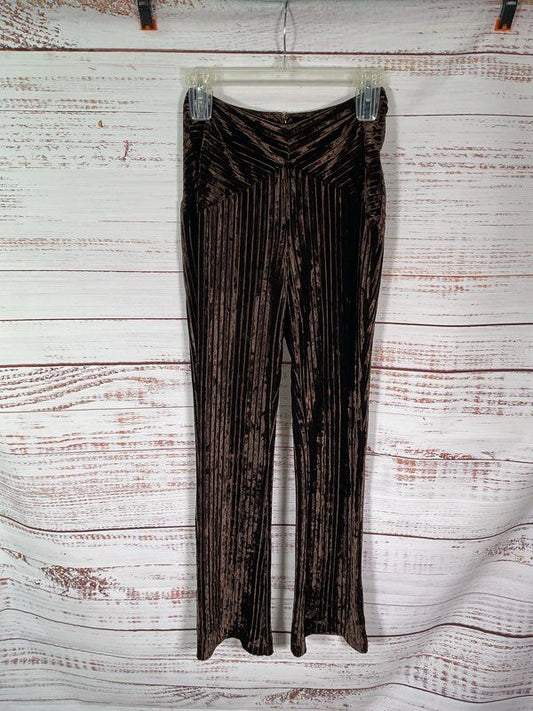 Michael Castello x Revolve Women's Dark Brown Velvet Corduroy Pants Size XS