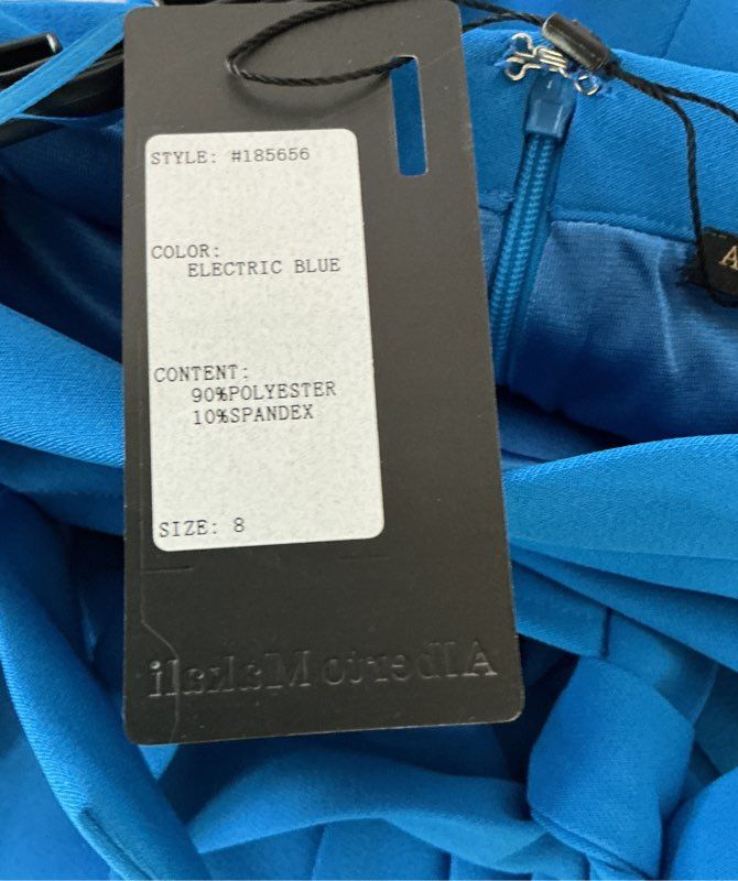 NWT Alberto Makali Electric Blue Formal Dress Size 8