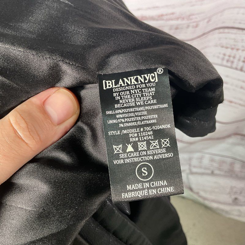 BlankNYC Black Vegan Leather Motorcycle Jacket - Size Small