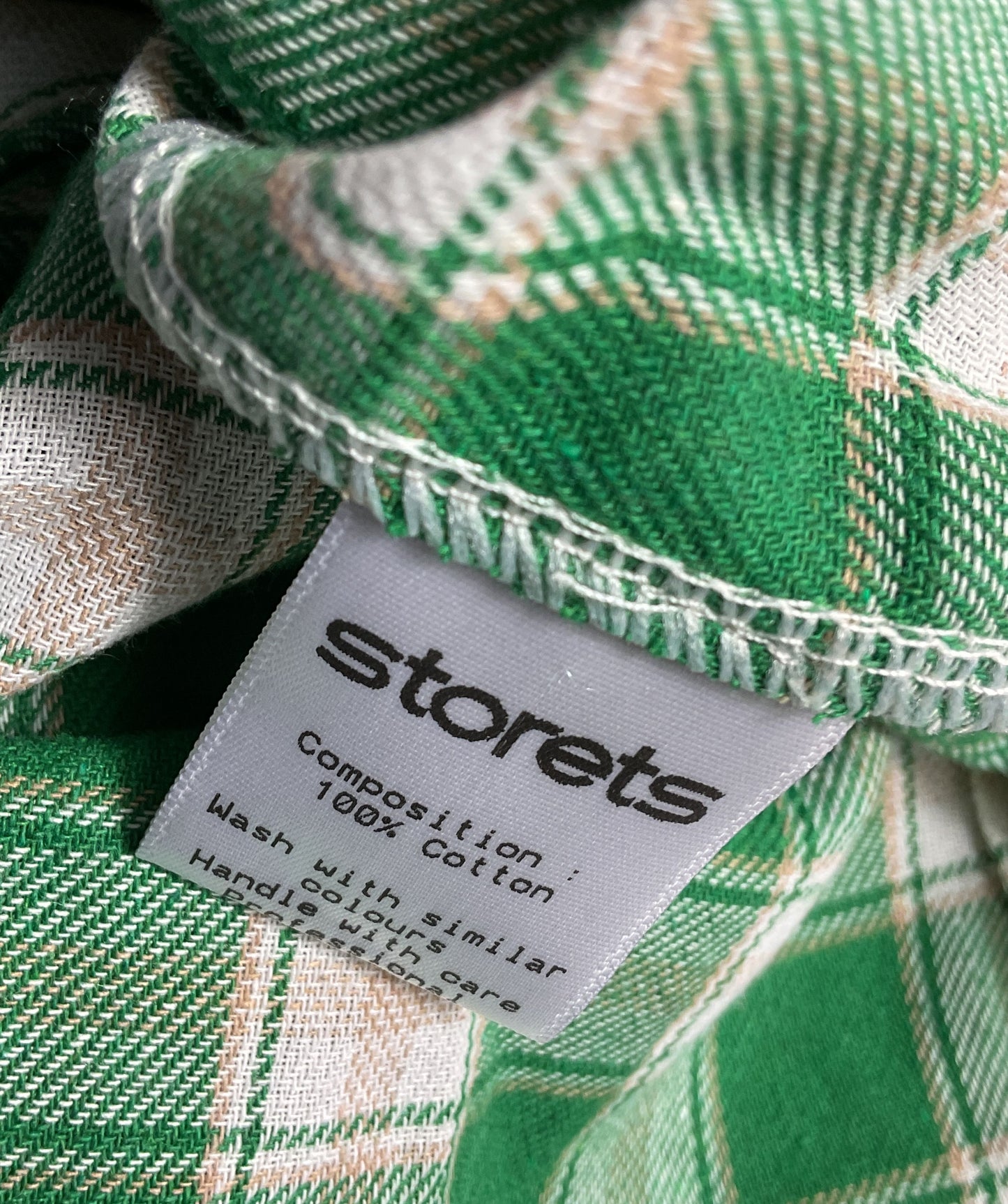 Storets Gingham Print 2 Set Top Green S