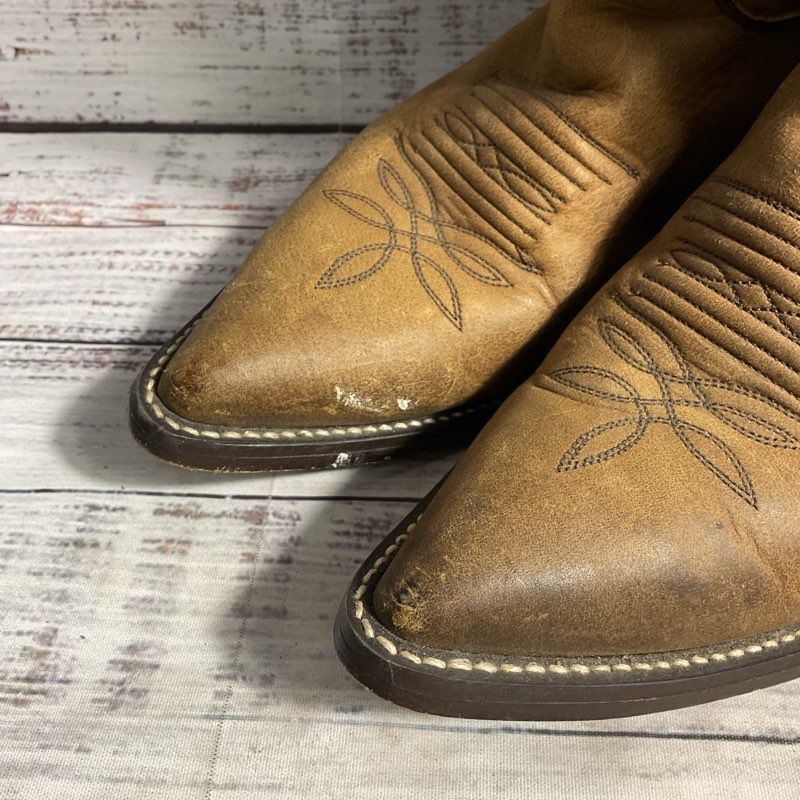 VTG. Justin L4935 Brown Leather Wingtip Western Cowboy Boot Women's Size 5.5