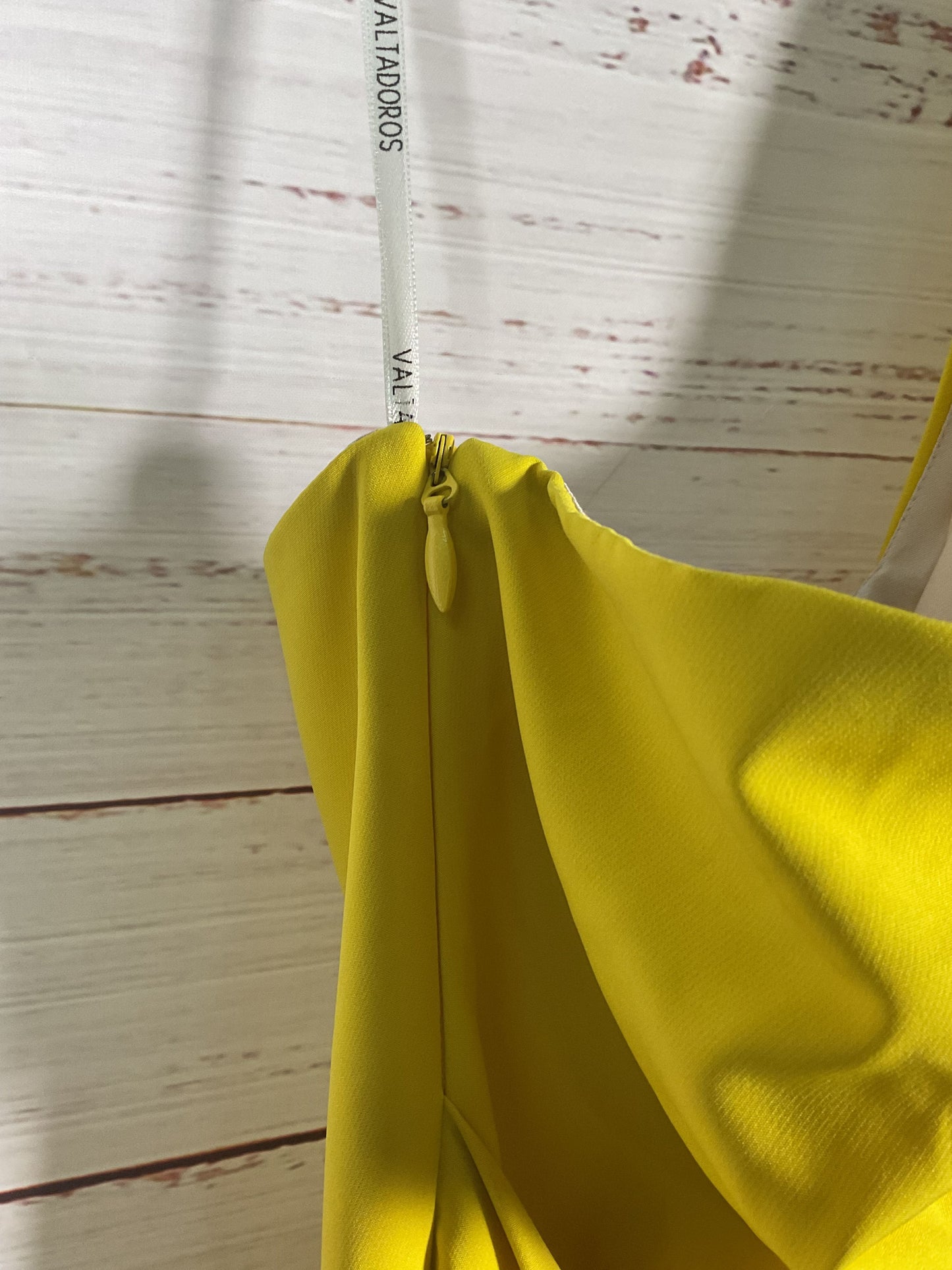Valtadoros Yellow Asymmetrical Dress - Size L