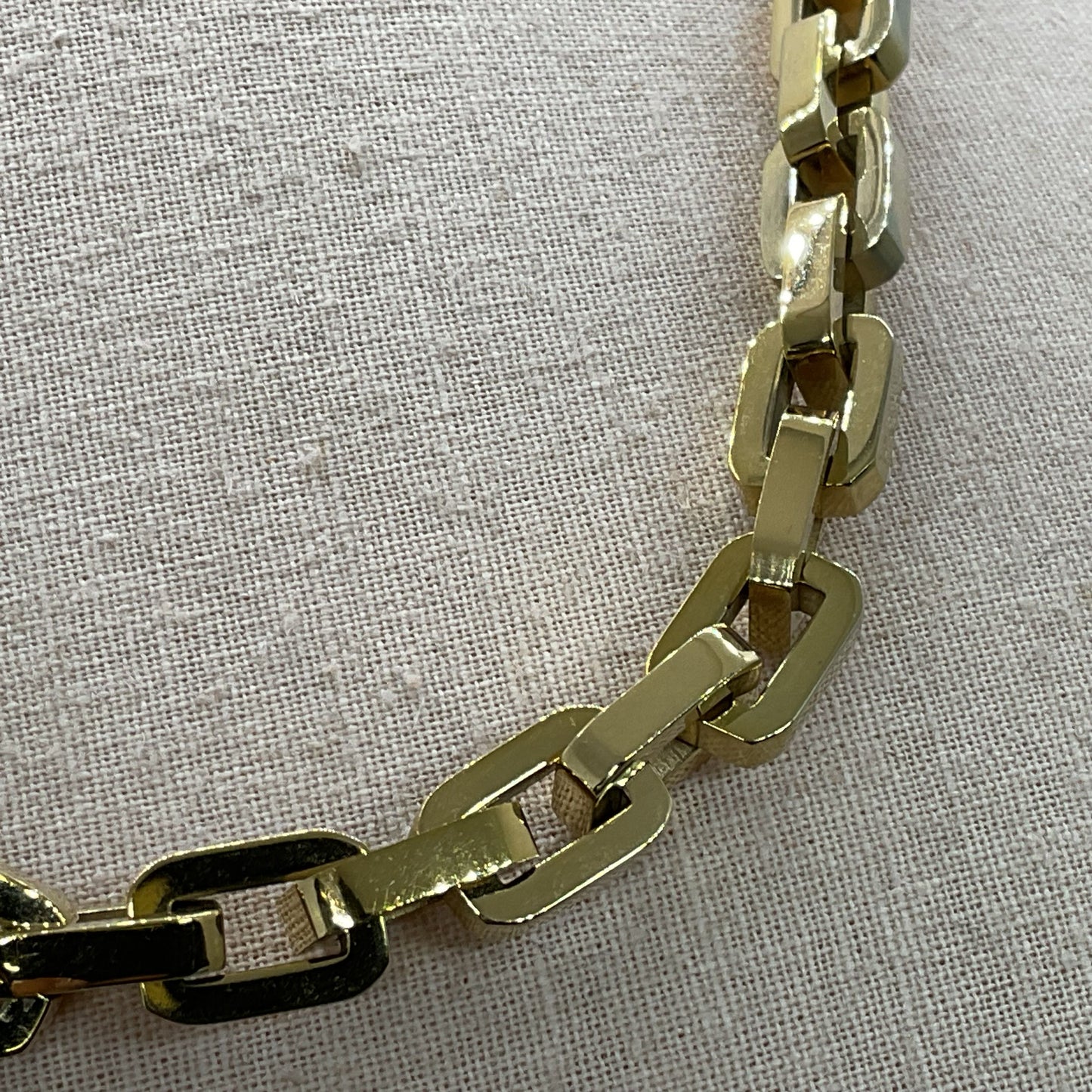 EDDIE BORGO Gold Plated Supra Chain Link Necklace- 17”
