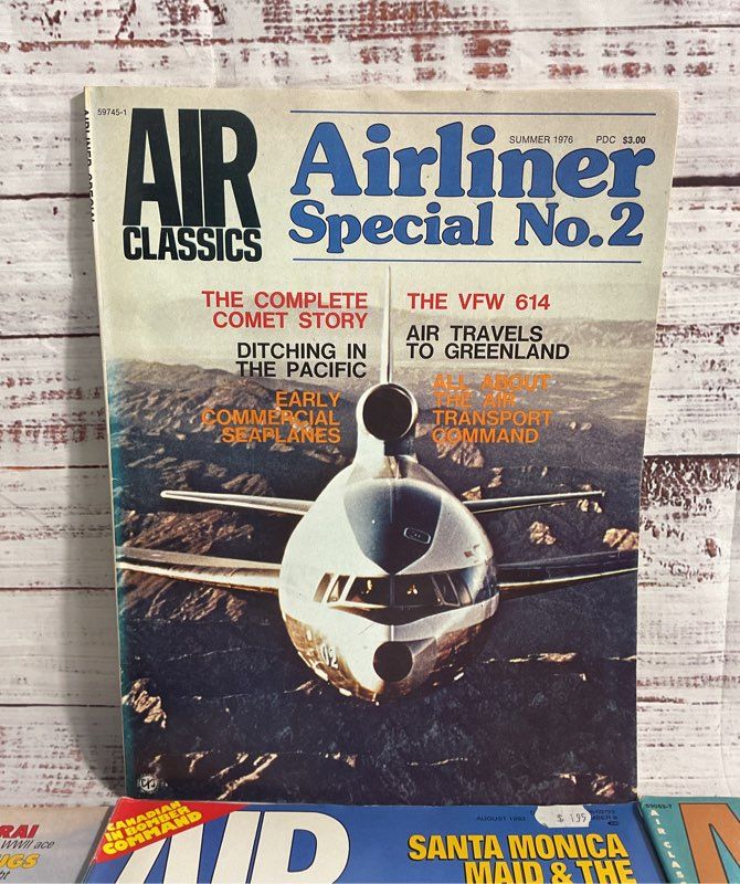Lot Of 4 Vintage Air Classics Airplane Magazines 1970's - 1990's
