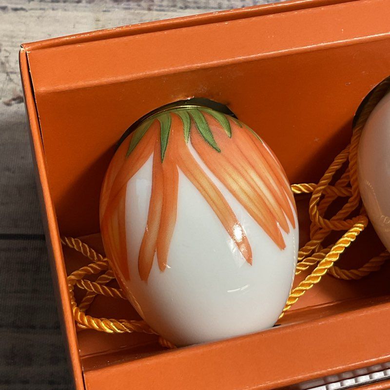 NOB Royal Copenhagen Spring 2024 Marigold 2 Pc. Collectible Porcelain Egg Set