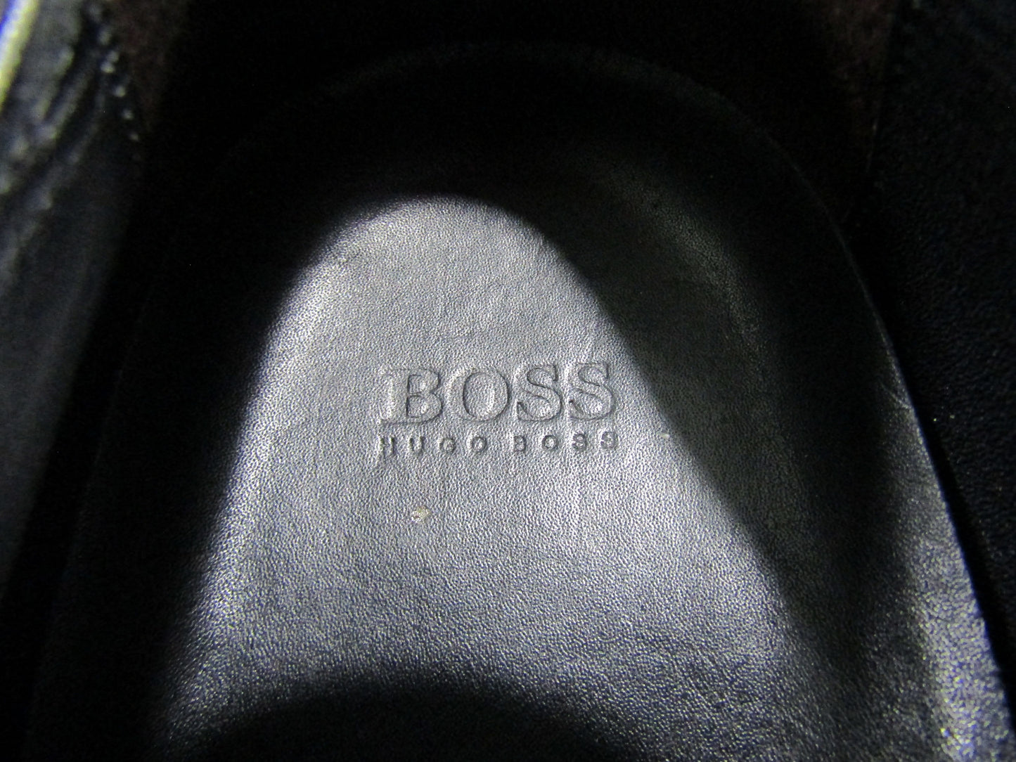 Hugo Boss Vareb Men's Textured Black Leather Oxfords Size 11