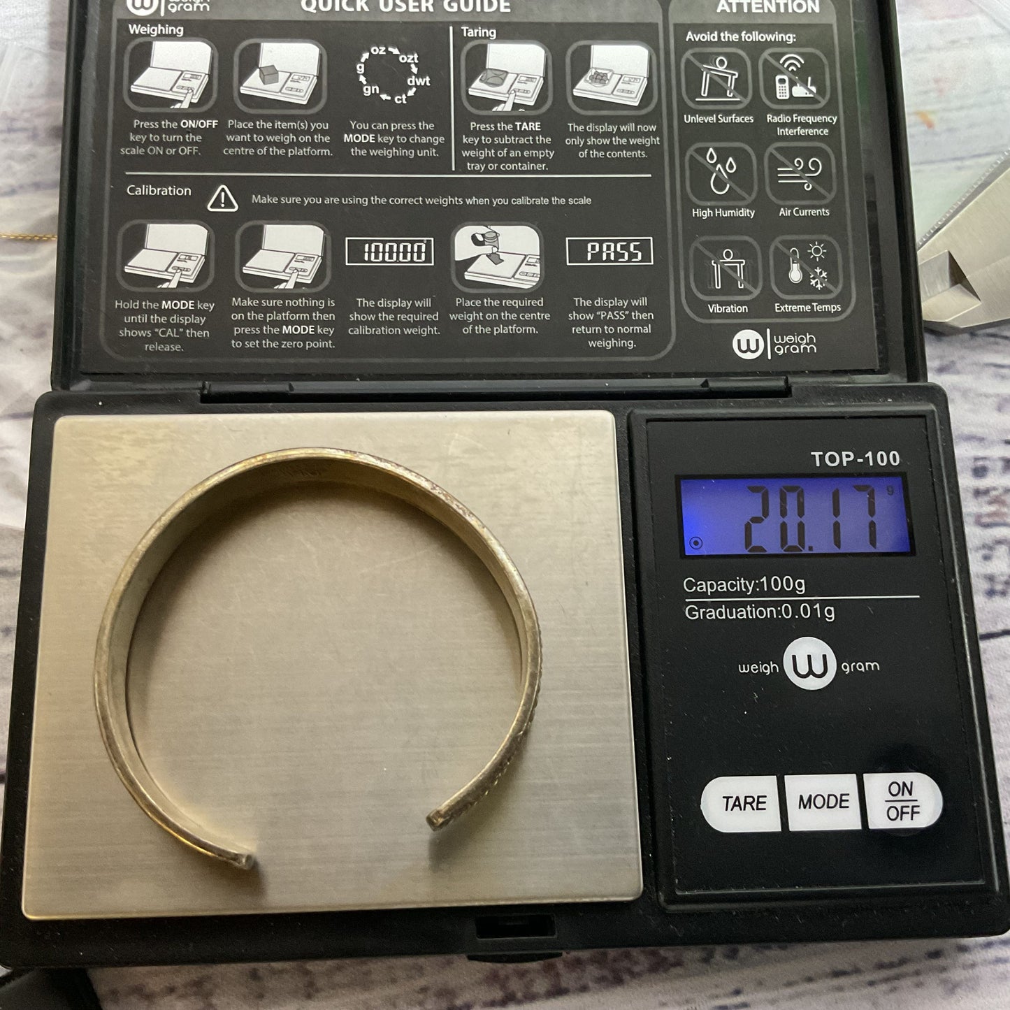 VTG. Native DANIEL MIKE Sterling & 12K Gold Filled Cuff 5.75" Bracelet- 20.17g