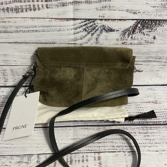 NWT Prune Mini Vienna Green Suede Crossbody w/ Damaged Bag