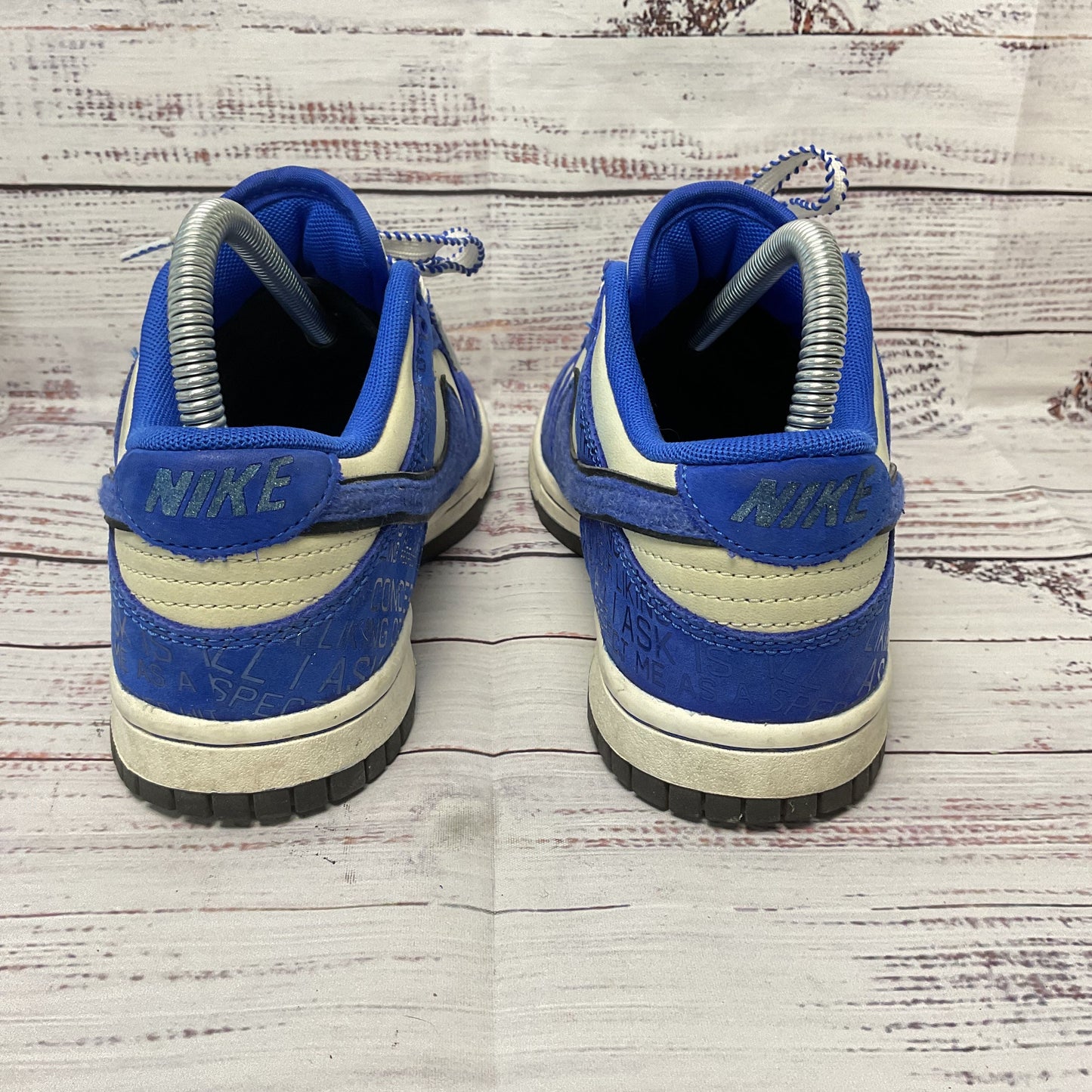 Nike Dunk Low Jackie Robinson Blue Sneaker Shoe Size 4.5Y=4.5M=6W Stained*