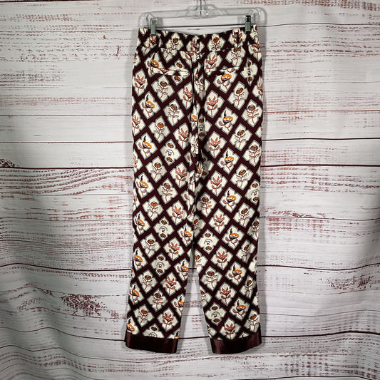 Scotch & Soda Sun Ray Burgundy Floral Print Pants - Size S