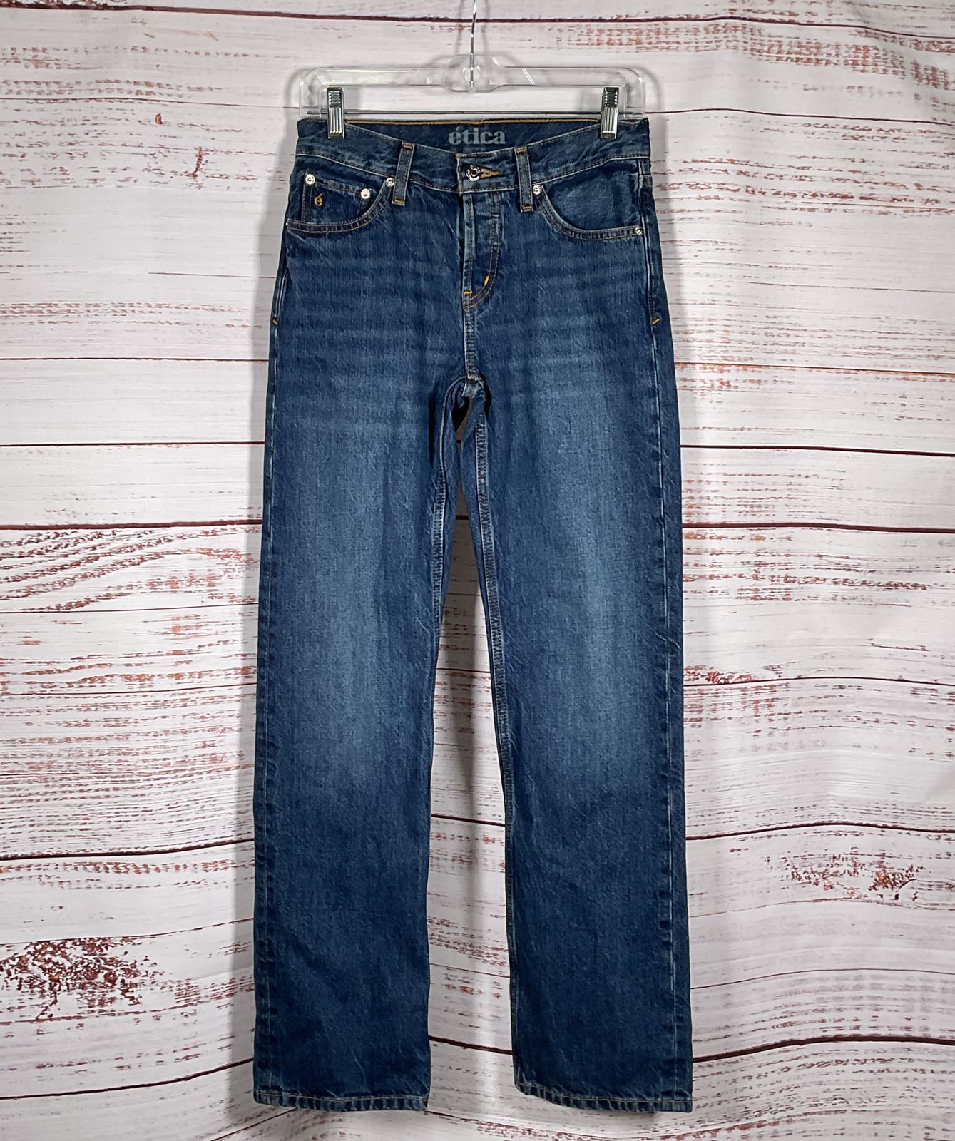 Etica Lou Mid Rise Relaxed Rodeo Jeans Blue 24