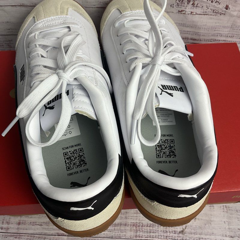 Puma Club 5v5 SD White & Black Athletic Tennis Shoe Men's Size 8