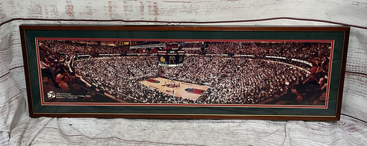 NBA Finals 1996 Chicago Bulls V Seattle Panoramic Photo Signed By Brad Lapayne