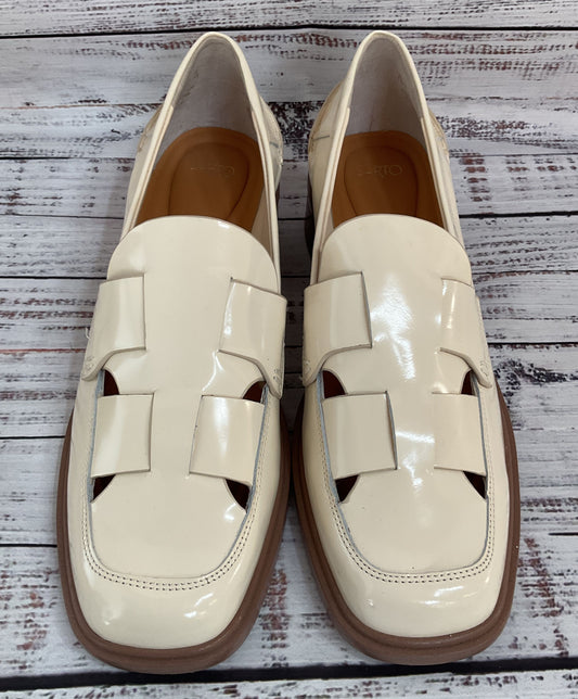 Franco Sarto Gene Women's Off White Leather Loafers Size 9.5