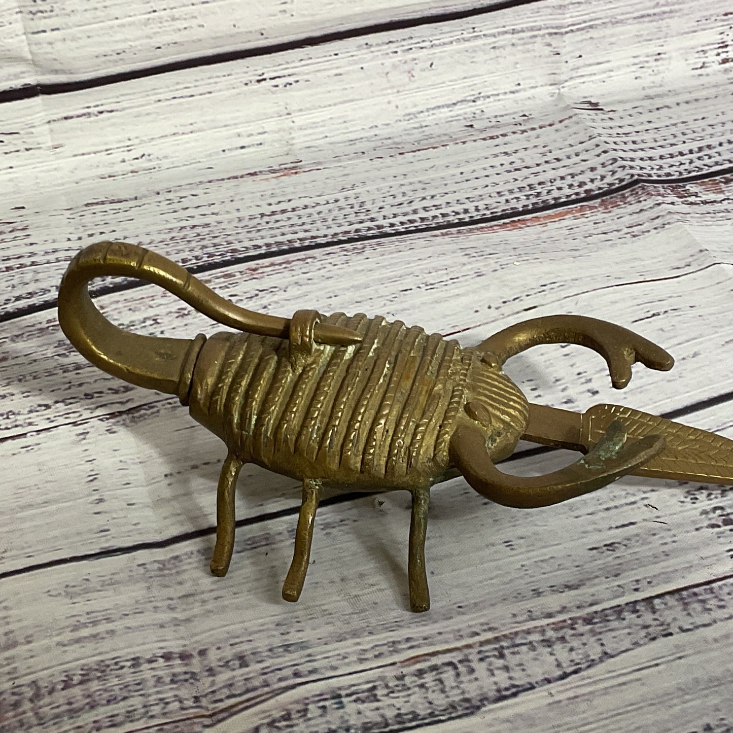 VTG./ANTIQUE Brass Scorpion Lock & Key