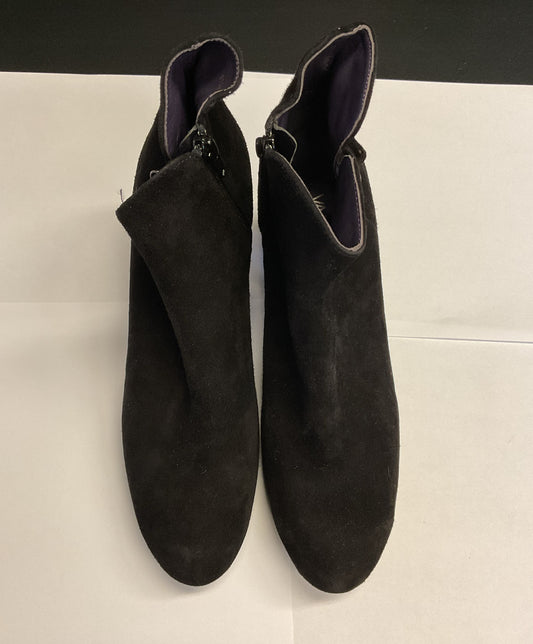 VANELI Black Suede Ankle Boot Women 9.5