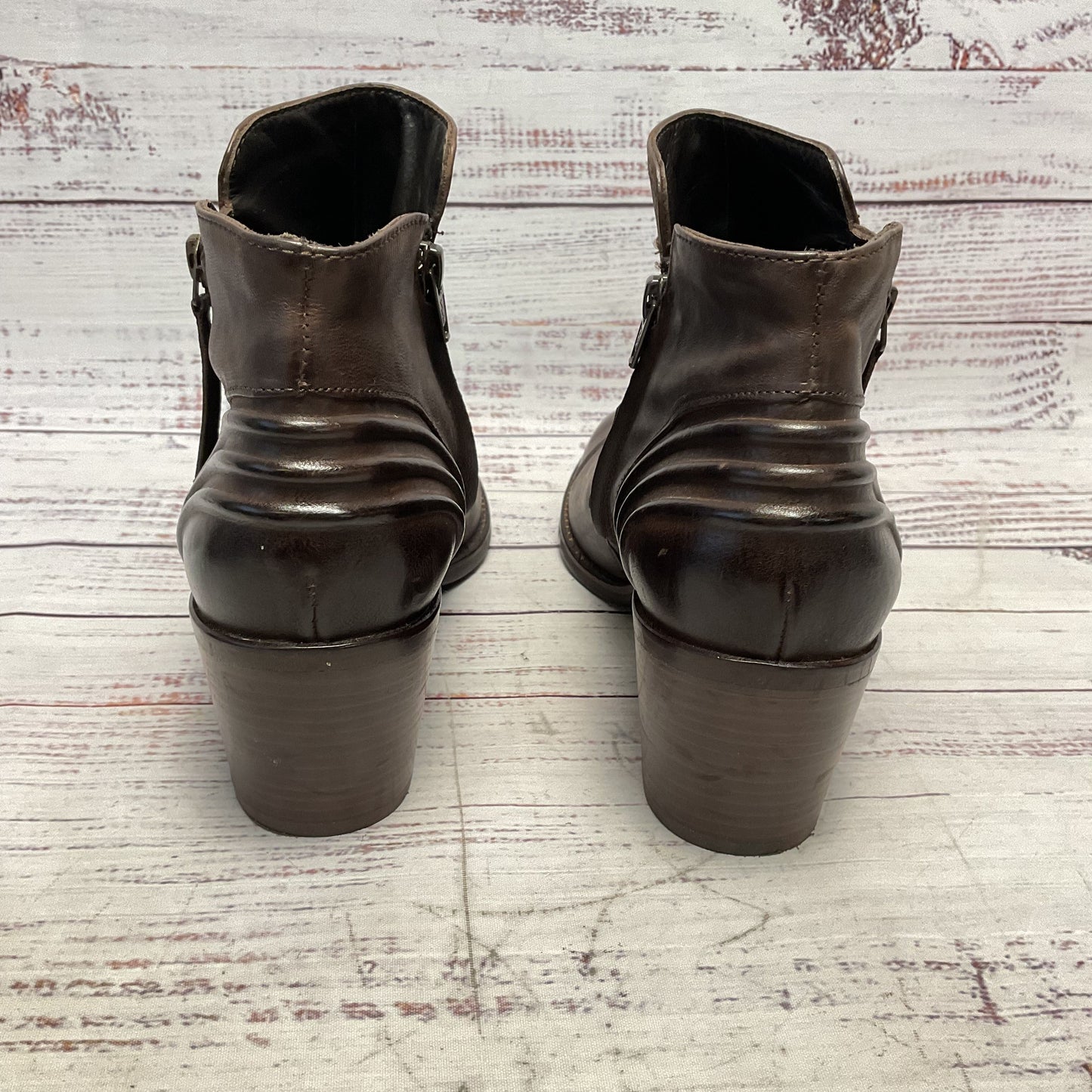 Paul Green Diandra Brown Leather Ankle Boot Women Size 9US 7UK