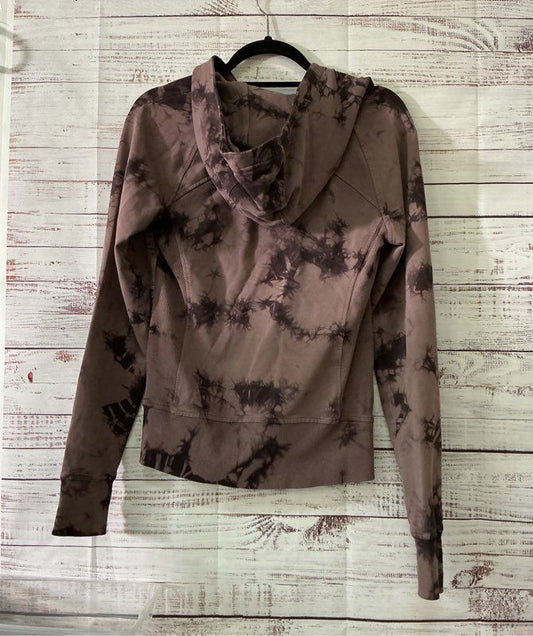 Lululemon Women's Scuba Light Cotton Hoodie, Shibori Antique Bark Black Tie Dye