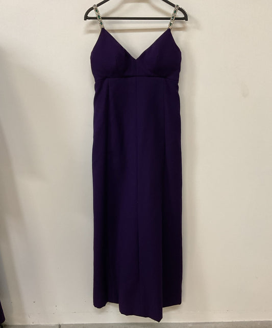 DAMAGED Vintage Murray Neiman for Hannah Troy Women's Purple Embellished Dress