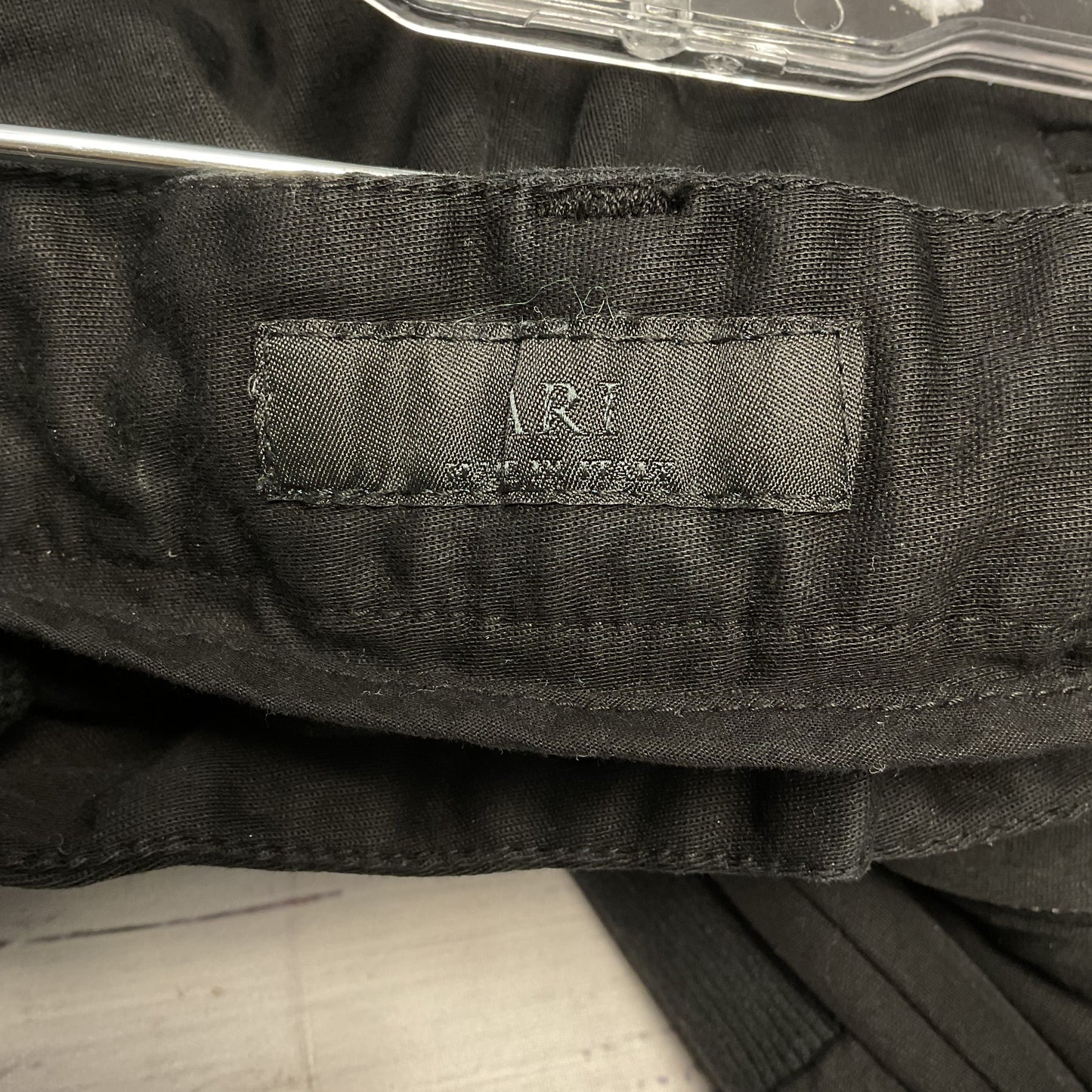 ARI Soho Black Cotton Drawstring Zip Pocket Trousers Pants - Size 34