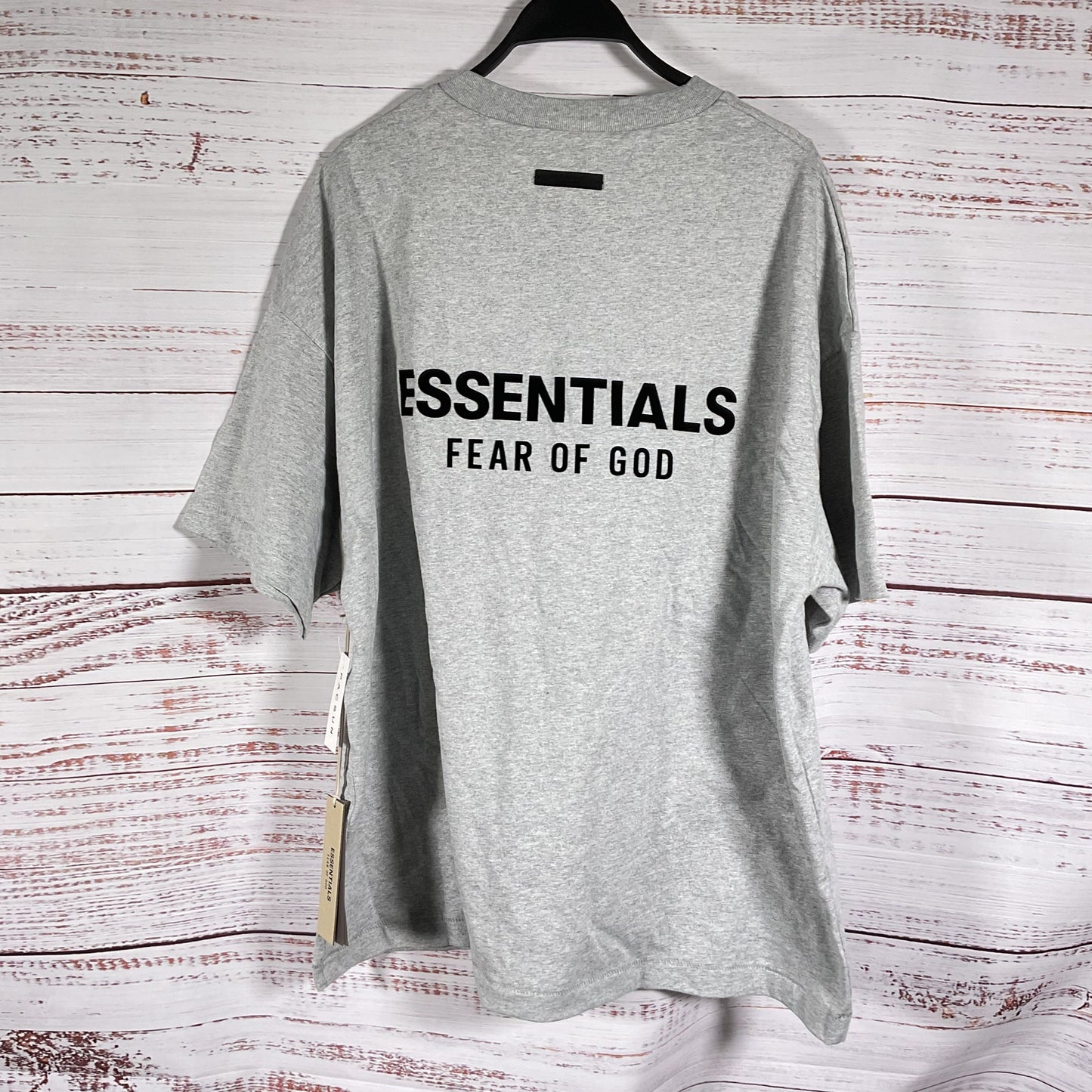 Fear of God FOG Essentials Heather Grey Short Sleeve Crew Neck T-shirt Sz S New
