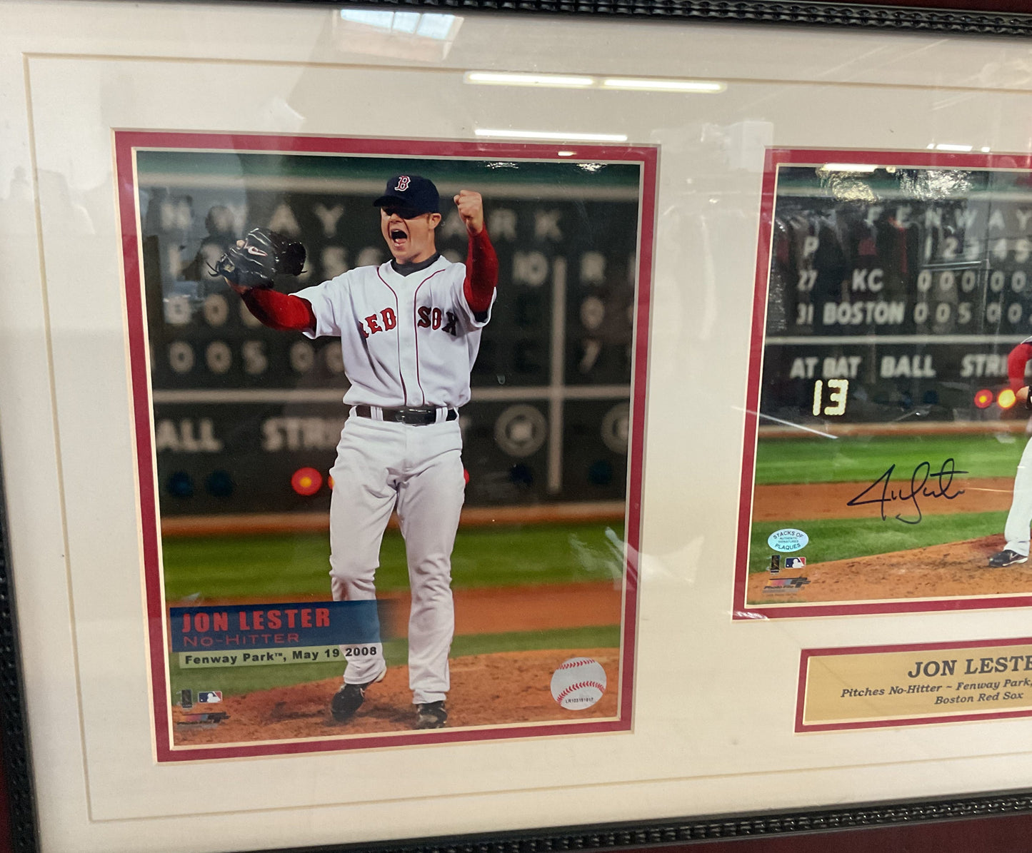 Jon Lester No Hitter Fenway Park May 19 2008 Autographed Picture Framed