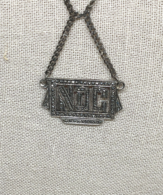 NDC Sterling Silver Marcasite Vintage Necklace