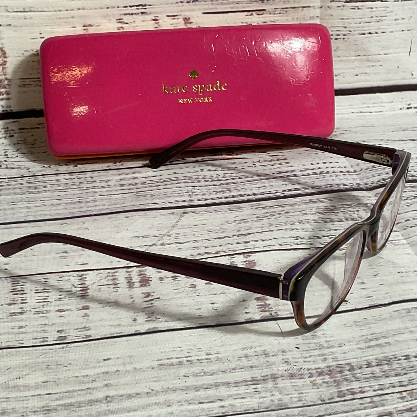 KATE SPADE Blakely Tortoise Purple Women's Eyeglasses 50[ ]17 135 FRAMES ONLY