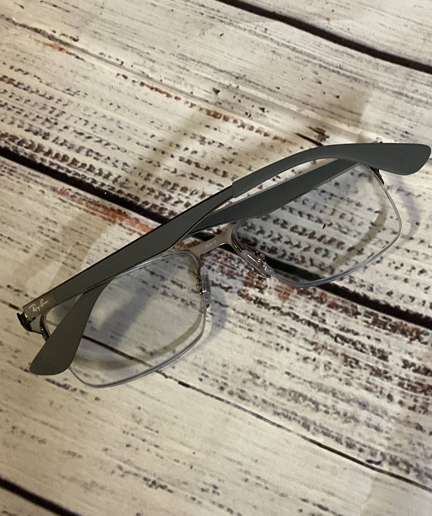 Ray Ban Gray RB6335 2855 145 Eyeglasses Frames Only with Case