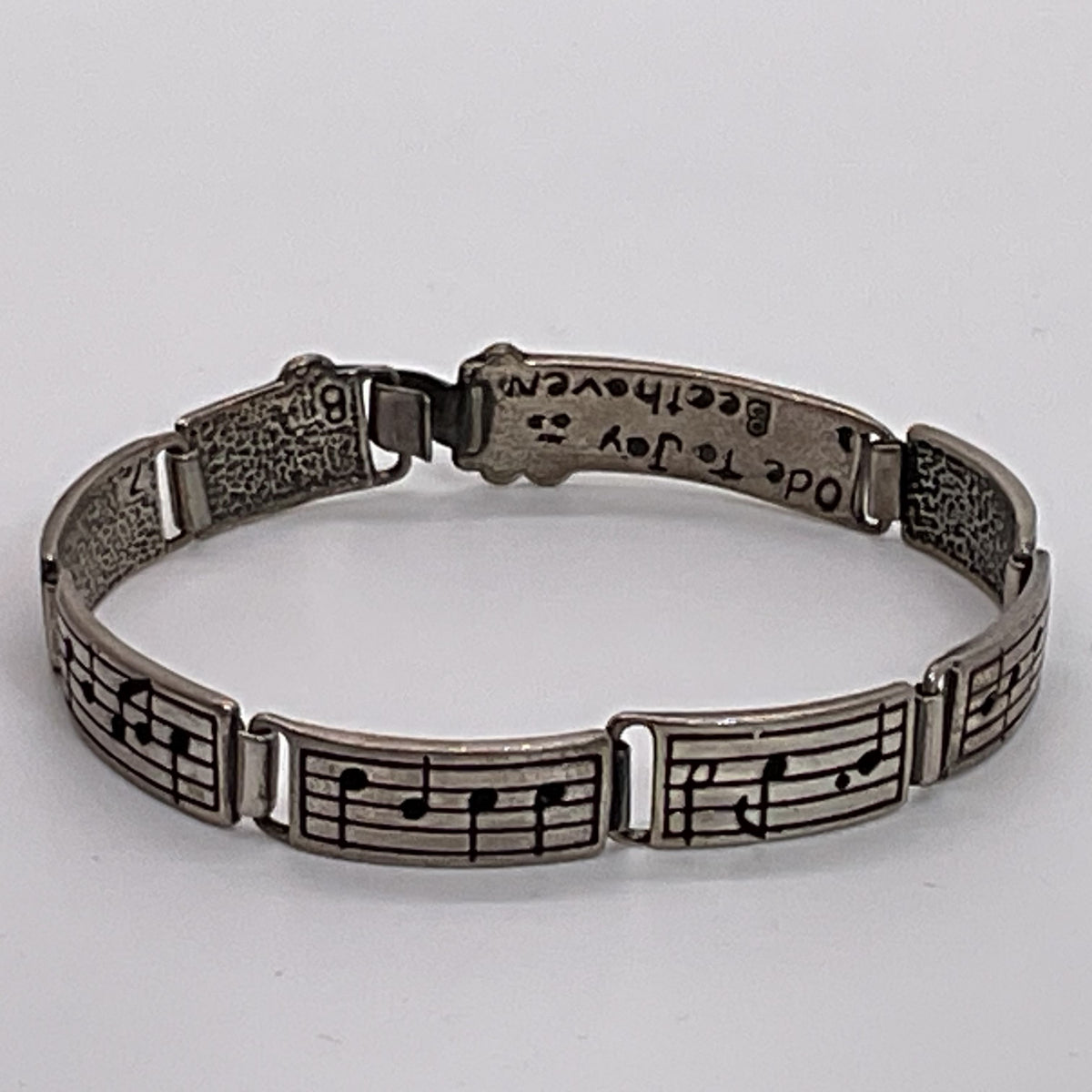 VTG. SHUBES Sterling Silver "Ode to Joy Beethoven" 6.75" Bracelet- 16.77g