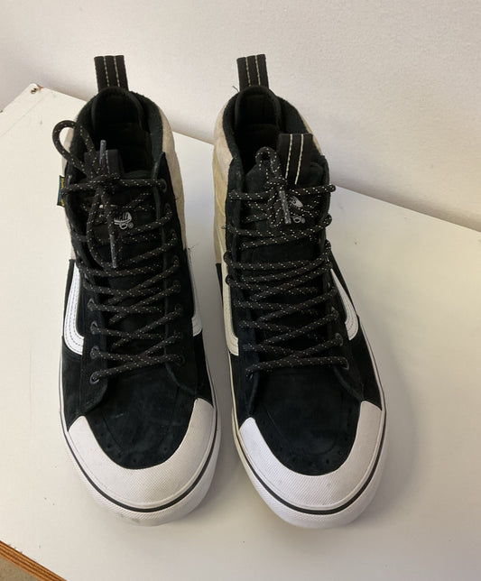 VANS Black/Tan Suede High Top Cold Weather with Hydroguard Men's 8.5 Women's 10