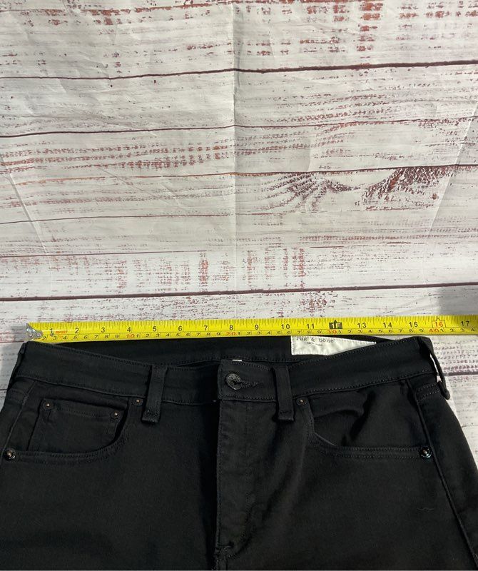 Rag & Bone Cate Mid Rise Ankle Skinny Jeans Size 29 Women's Black