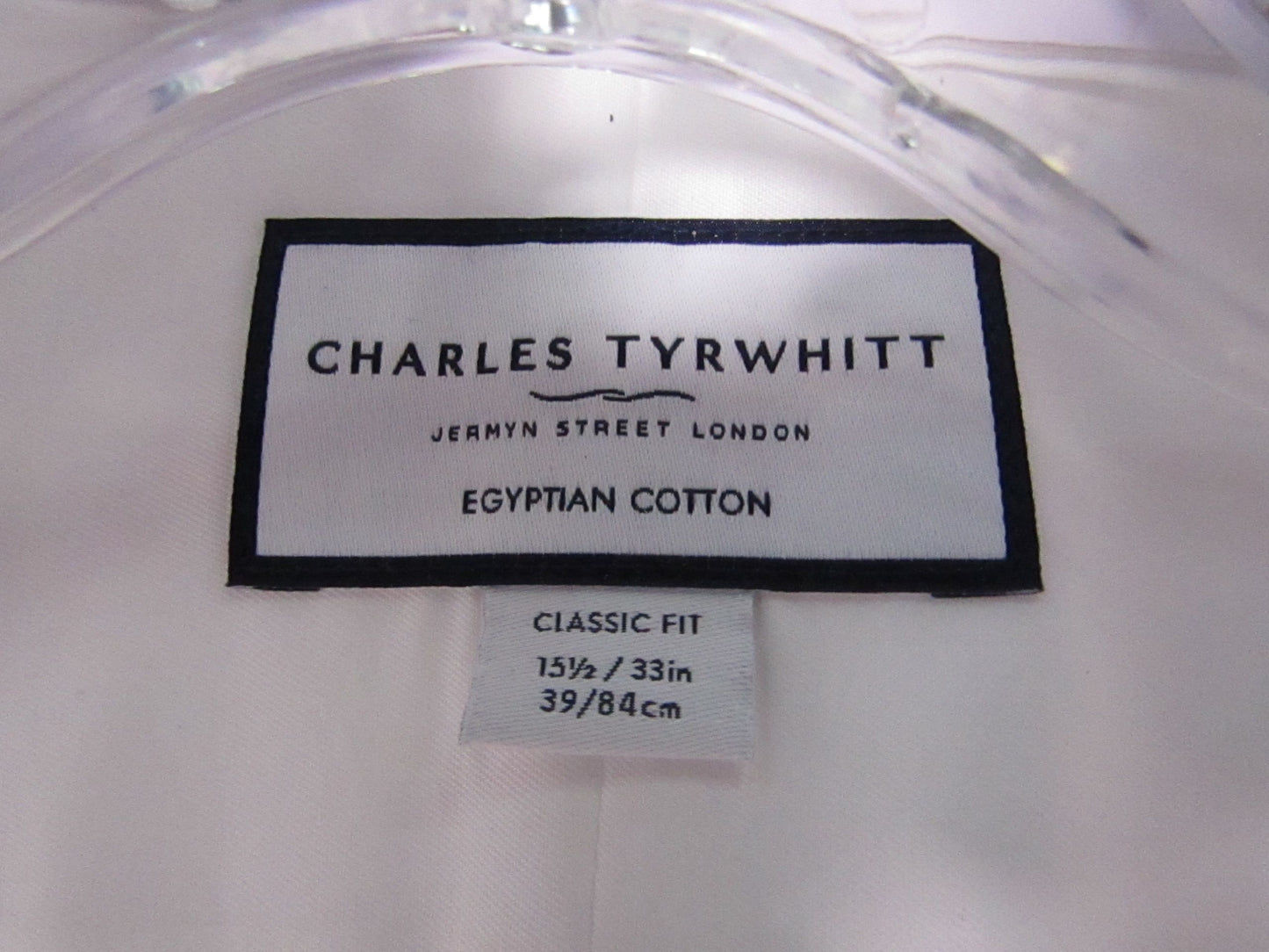 Charles Tyrwhitt White Egyptian Cotton Twill Classic Fit Shirt Size 15.5 / 33in