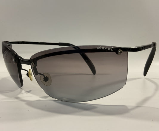 Diesel Jumbo Jet Men's Black Rimless Sport Wrap Sunglasses