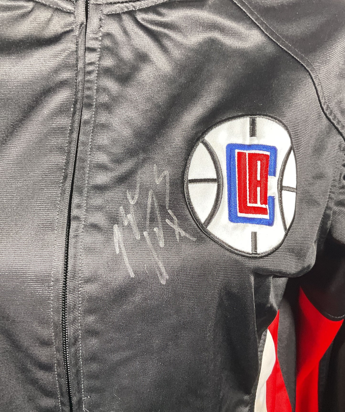 NBA Los Angeles Clippers Signed Youth Size Full Zip Track Jacket Black L