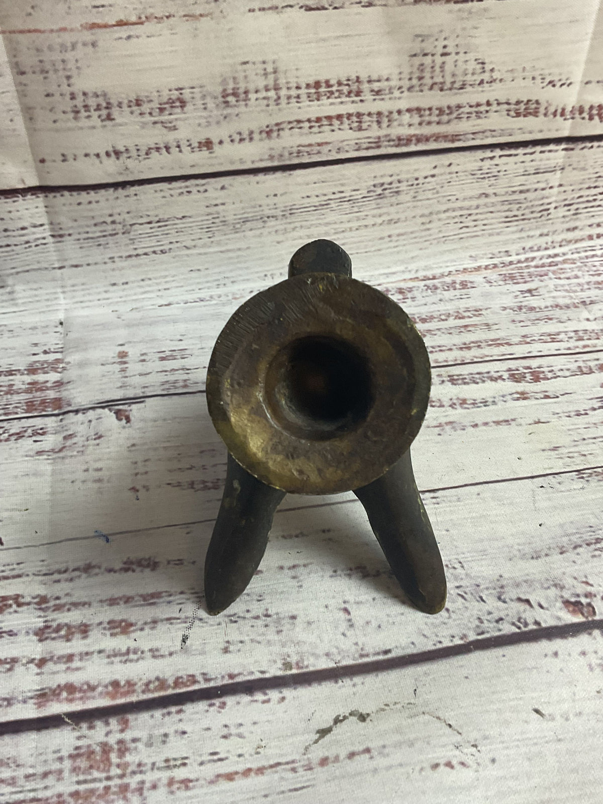 Vintage/Antique Bronze Byzantine Double Spouted Oil Lamp