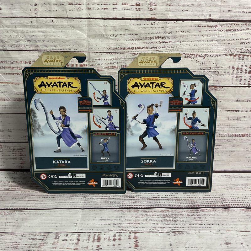 Nickelodeon Avatar The Last Airbender Katara/Sokka Book 1 Jazwares Figure Bundle