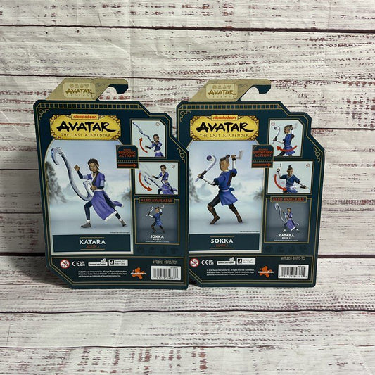 Nickelodeon Avatar The Last Airbender Katara/Sokka Book 1 Jazwares Figure Bundle