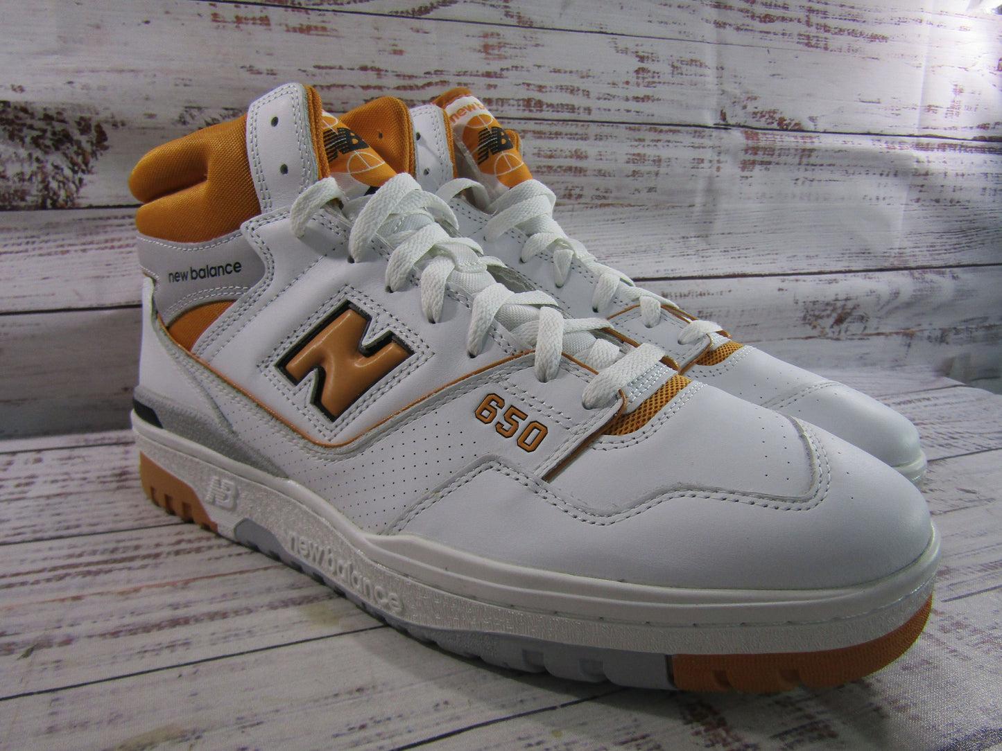 New Balance 650 Men's White Leather High Top Sneakers Size 13 BB650RCL