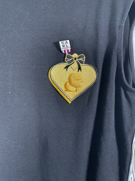 Karl Lagerfeld Women's Sleeveless Back Zip Side Logo Short Dress Size 6