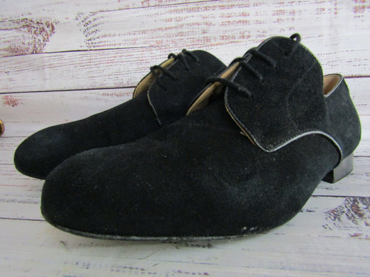 Werner Kern Modena Men's Black Suede Oxford Dancing Shoes Size 9.5