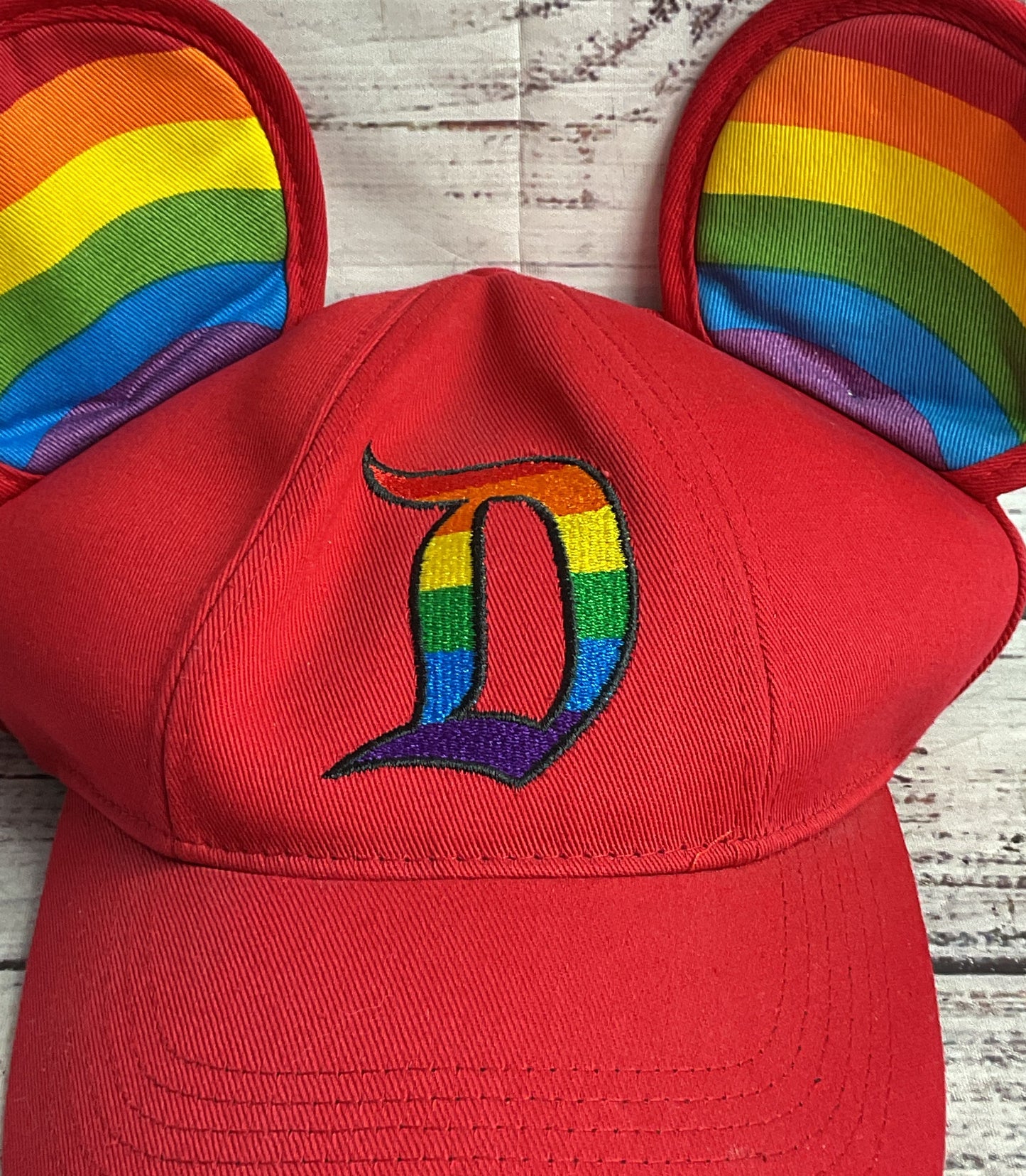 Disney Parks Mickey Mouse Ears Rainbow Baseball Cap OS