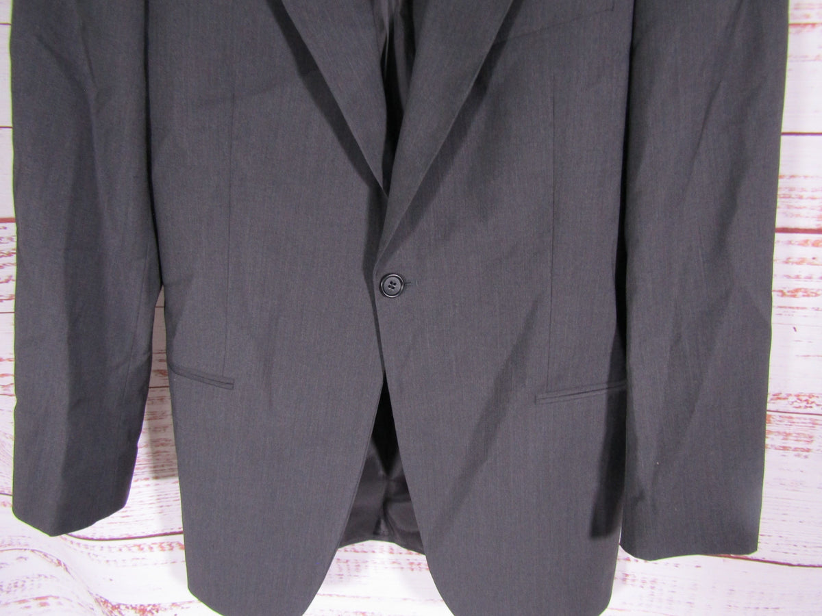 Vintage Hugo Boss Men's Gray Wool Blazer Jacket Size 38 Made in The USA