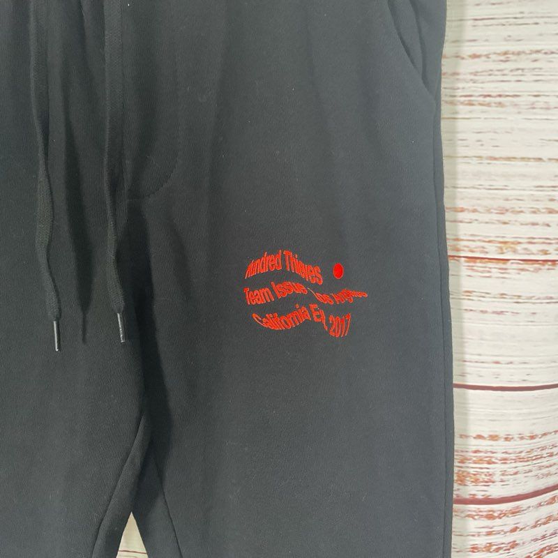 NWT 100 Thieves Black Team Issue 2017 Drawstring Jogger Sweatpants - Size S