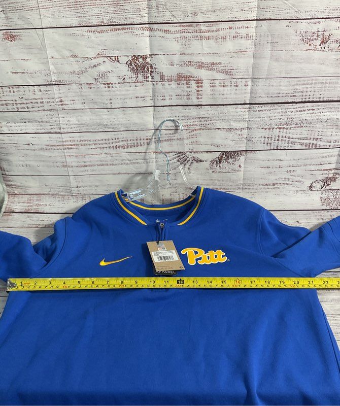 NWT Men's Nike Royal Pitt Panthers Coaches Quarter Zip Jacket Dri-Fit Size M